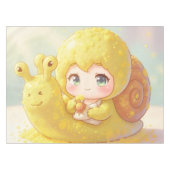 Die Schnecke und der Zauber der Blütenkronen.1 テーブルクロス (正面(横))