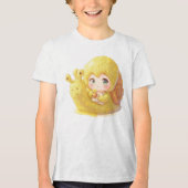 Die Schnecke und der Zauber der Blütenkronen.1 トライブレンドTシャツ (正面)