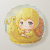 Die Schnecke und der Zauber der Blütenkronen.1 ラウンドクッション (裏面)