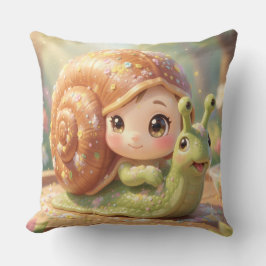 Die Schnecke und der Zauber der Blütenkronen.4 クッション
