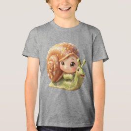 Die Schnecke und der Zauber der Blütenkronen.4 トライブレンドTシャツ