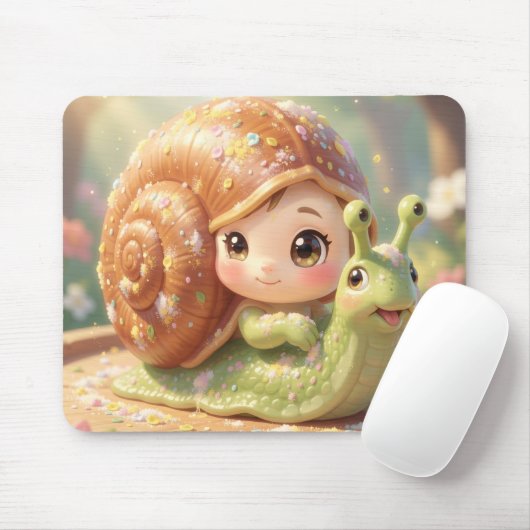 Die Schnecke und der Zauber der Blütenkronen.4 マウスパッド (マウス)