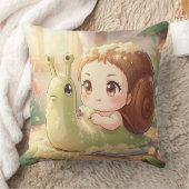 Die Schnecke und der Zauber der Blütenkronen.6 クッション (ブランケット)