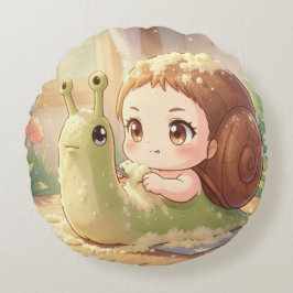 Die Schnecke und der Zauber der Blütenkronen.6 ラウンドクッション