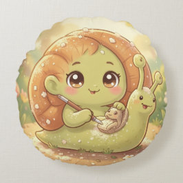 Die Schnecke und der Zauber der Blütenkronen.7 ラウンドクッション