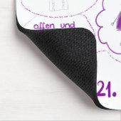 die Schütze Dame - liebevoll gekritzelt マウスパッド (コーナー)