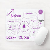 die Schütze Dame - liebevoll gekritzelt マウスパッド (マウス)