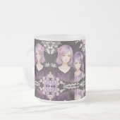 Die Schwestern Lavendel & Sakura フロストグラスマグカップ (正面左)