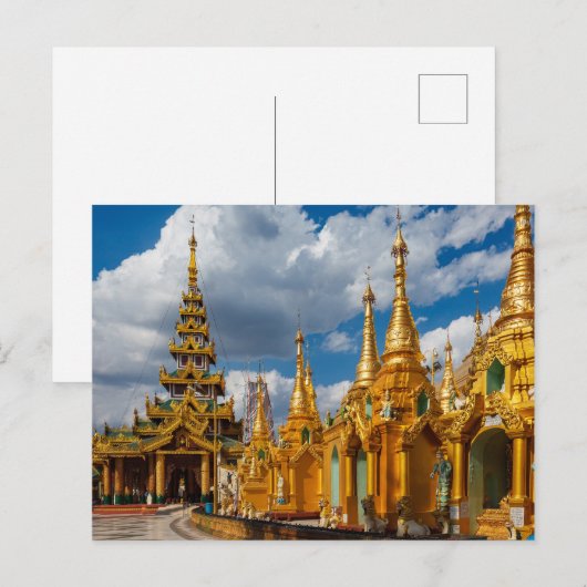 Die Shwedagon Pagode in Rangoon Myanmar Postkarte ポストカード (正面/裏面)