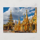 Die Shwedagon Pagode in Rangoon Myanmar Postkarte ポストカード (正面)