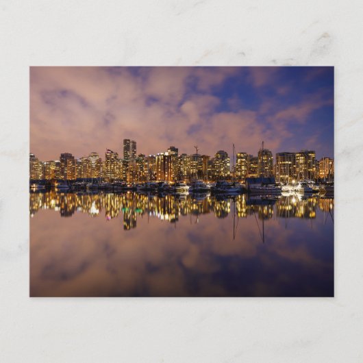 Die Skyline von Vancouver in Kanada Postkarte ポストカード (正面)
