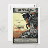 Die Walkure (ボーカルートタイトルページ, 1899) ポストカード (正面/裏面)