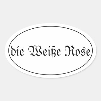die Weiße Rose 楕円形シール
