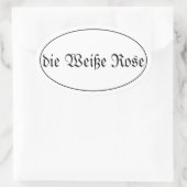 die Weiße Rose 楕円形シール (バッグ)