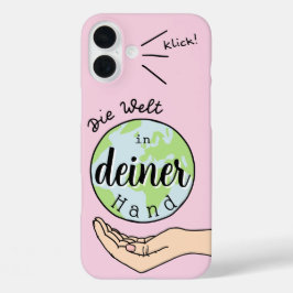 Die Welt in deiner Hand iPhone 16 Plusケース