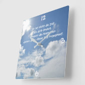 Die Zeit.... スクエア壁時計 (傾斜)