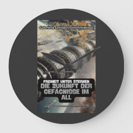 Die Zukunft der Gefängnisse im All ラージ壁時計