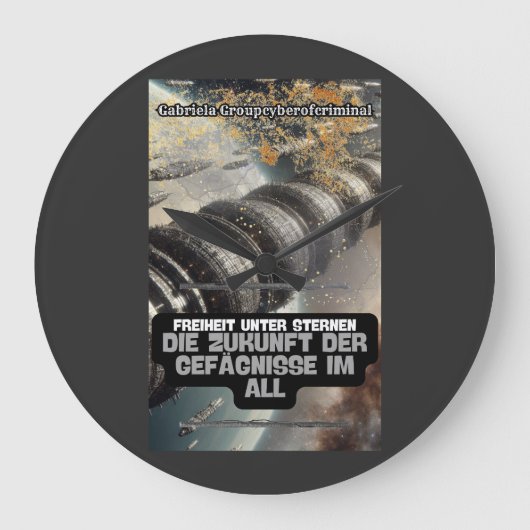 Die Zukunft der Gefängnisse im All ラージ壁時計 (正面)
