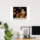 Diego Velazquezが卵を揚げる老婦人 ポスター (ホームオフィス)