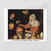 Diego Velazquezが卵を揚げる老婦人 ポストカード (正面)