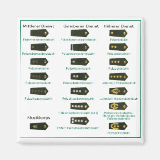 Dienstgradabzeichen Polizei Deutschland マグネット