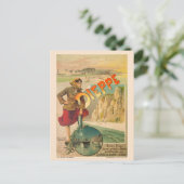 Dieppeフランスヴィンテージ旅行ポスター1900 ポストカード (スタンド正面)