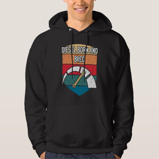 Diesel Born and Bred Car Mechanic Auto Car Repair  パーカ (正面)
