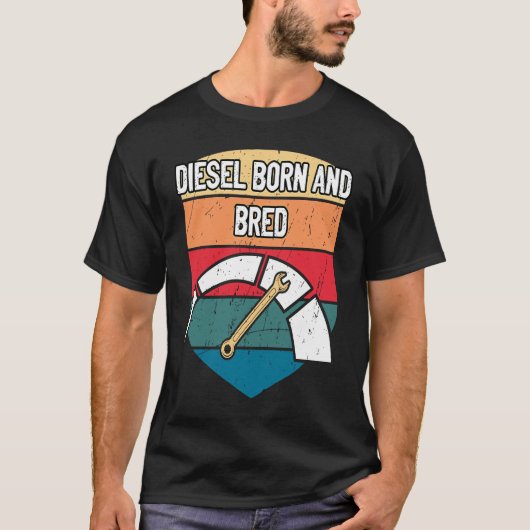 Diesel Born and Bred Car Mechanic Auto Car Repair  Tシャツ (正面)