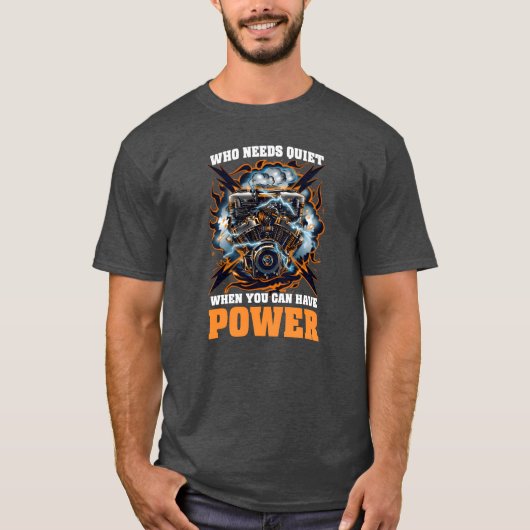 Diesel Car Lover Who Needs Quiet When Can Have Pow Tシャツ (正面)