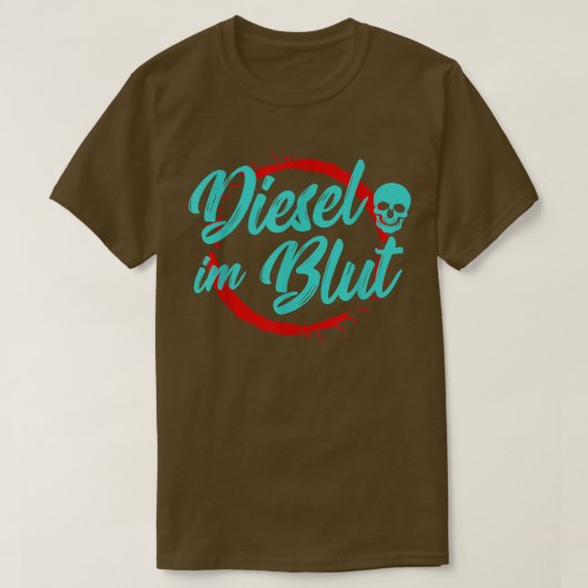 Diesel In Blood Truck Trucker Motor Driver Mechani Tシャツ (デザイン正面)
