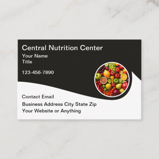Diet And Nutrition Center Business Cards 名刺 (正面)