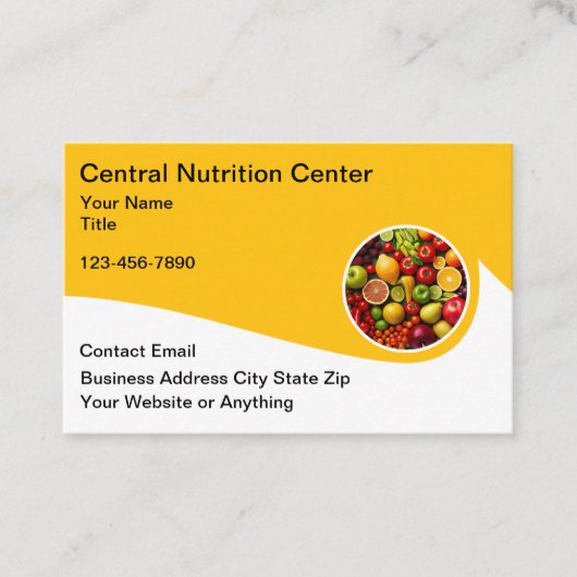 Diet And Nutrition Center Business Cards 名刺 (正面)