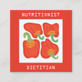 Dietitian, nutritionist スクエア名刺 (正面)