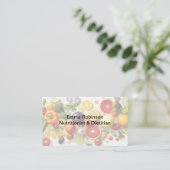 Dietitian Nutritionist Food Theme Business Cards 名刺 (スタンド正面)