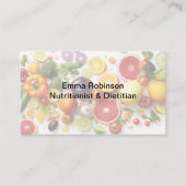 Dietitian Nutritionist Food Theme Business Cards 名刺 (正面)