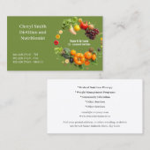 Dietitian Nutritionist fruit vegetable green DIY 名刺 (正面/裏面)