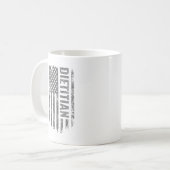 Dietitian USA Flag Distressed design コーヒーマグカップ (正面左)