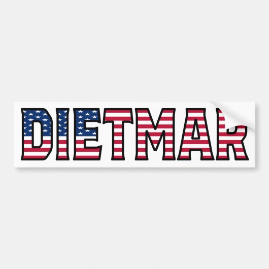 Dietmar Name Vorname USA AufkleberステッカーAuto バンパーステッカー (正面)