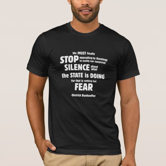 Dietrich Bonhoeffer Quote T Shirt Tシャツ (正面)