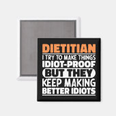 Diettian私は物事を作ろうとするおもしろい諺 マグネット (正面/裏面)