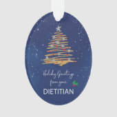 Diettian Christmas Tree on Navy Customizable オーナメント (正面)
