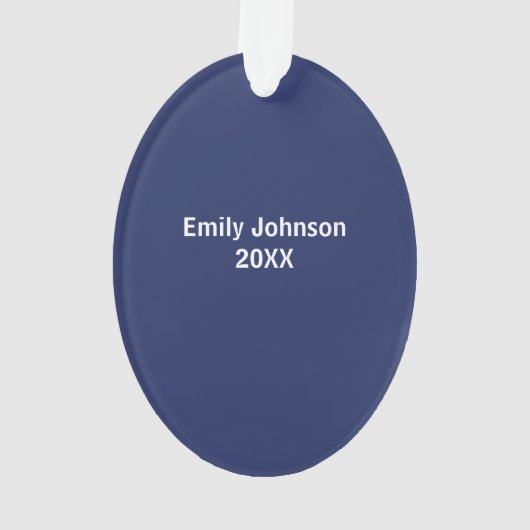 Diettian Christmas Tree on Navy Customizable オーナメント (裏面)