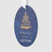Diettian Christmas Tree on Navy Customizable オーナメント (正面)
