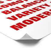 Diettitianアウト…バランス品種&モデレーション ポスター (角)