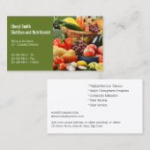 Diettitian Fruit Vegetable収穫バスケットの写真 名刺 (正面/裏面)