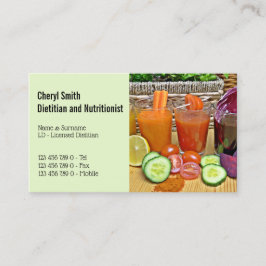 Diettitian Vegetableフルーツスムージー写真 名刺