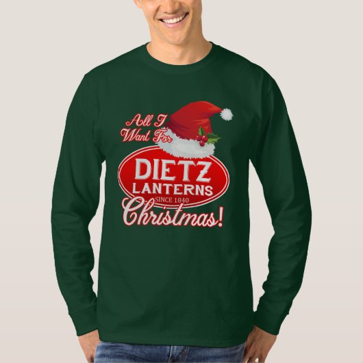 DIETZのランタンのクリスマスのロゴのワイシャツ Tシャツ (正面)