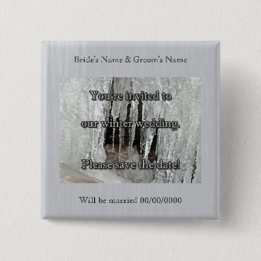 Dietz Mill Road上の氷柱の保存日 缶バッジ (正面)