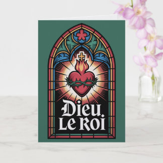 Dieu Le Roi Catholic Monarchist Sacred Heart カード