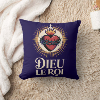 Dieu Le Roi Catholic Monarchist Sacred Heart クッション